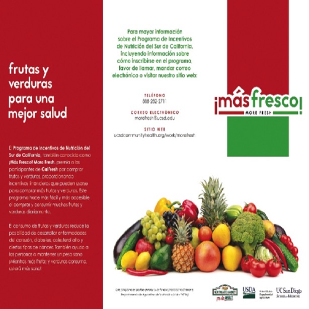 BROCHURE Mas Fresco Program Center for Community Health and Northgate Markets.